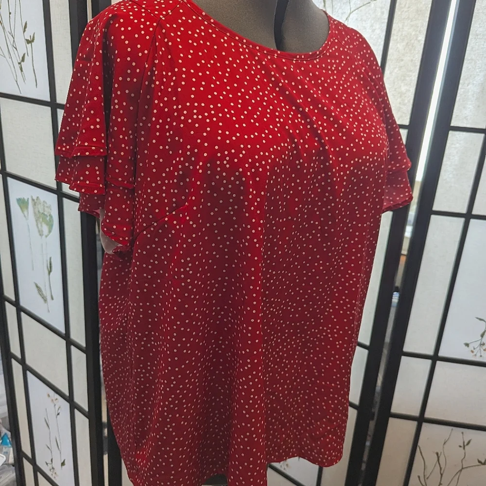 Women's red XXL blouse - Picture 1 of 4